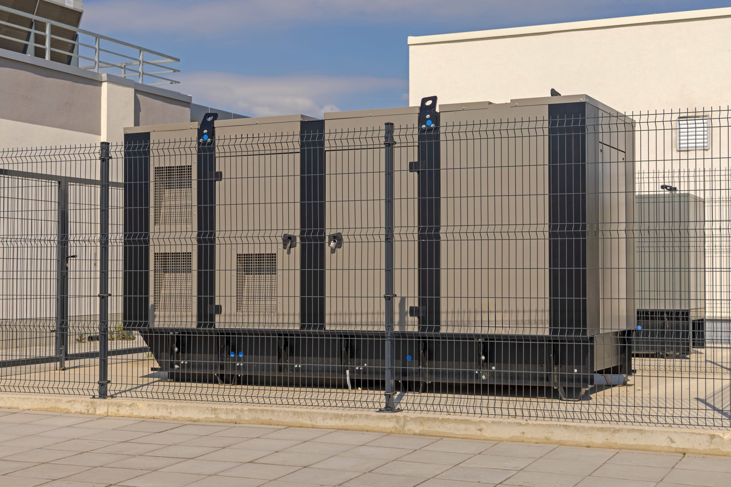Sound-attenuated generator set ready for hire